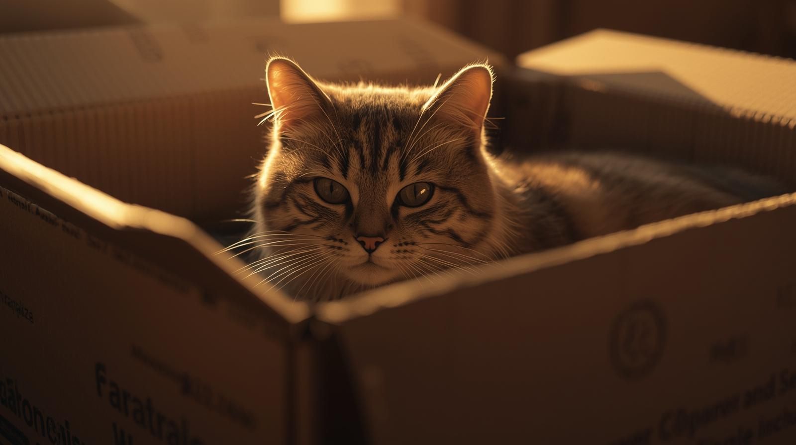 Por que os gatos gostam de caixas