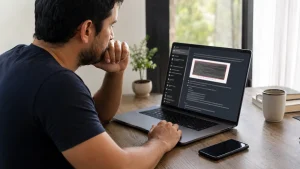 Pessoa usa inteligência artificial para interpretar uma mensagem de erro.