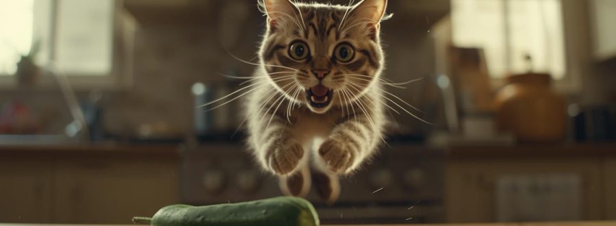 Por que os gatos têm medo de pepino